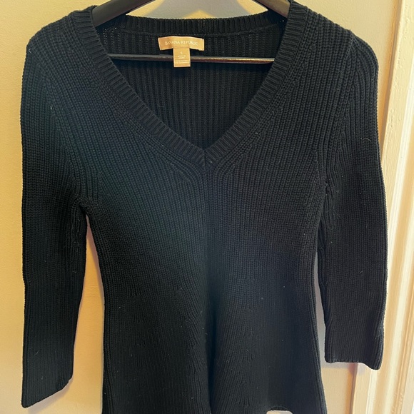 Banana Republic Peplum V-Neck Sweater - Picture 2 of 4